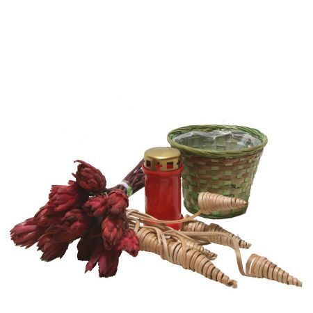 Dárkové předměty, sušené a umělé květiny, proutěné zboží, svíčky, stuhy, floristika